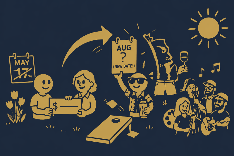 Soiréescheduled! To August! Or Fall!